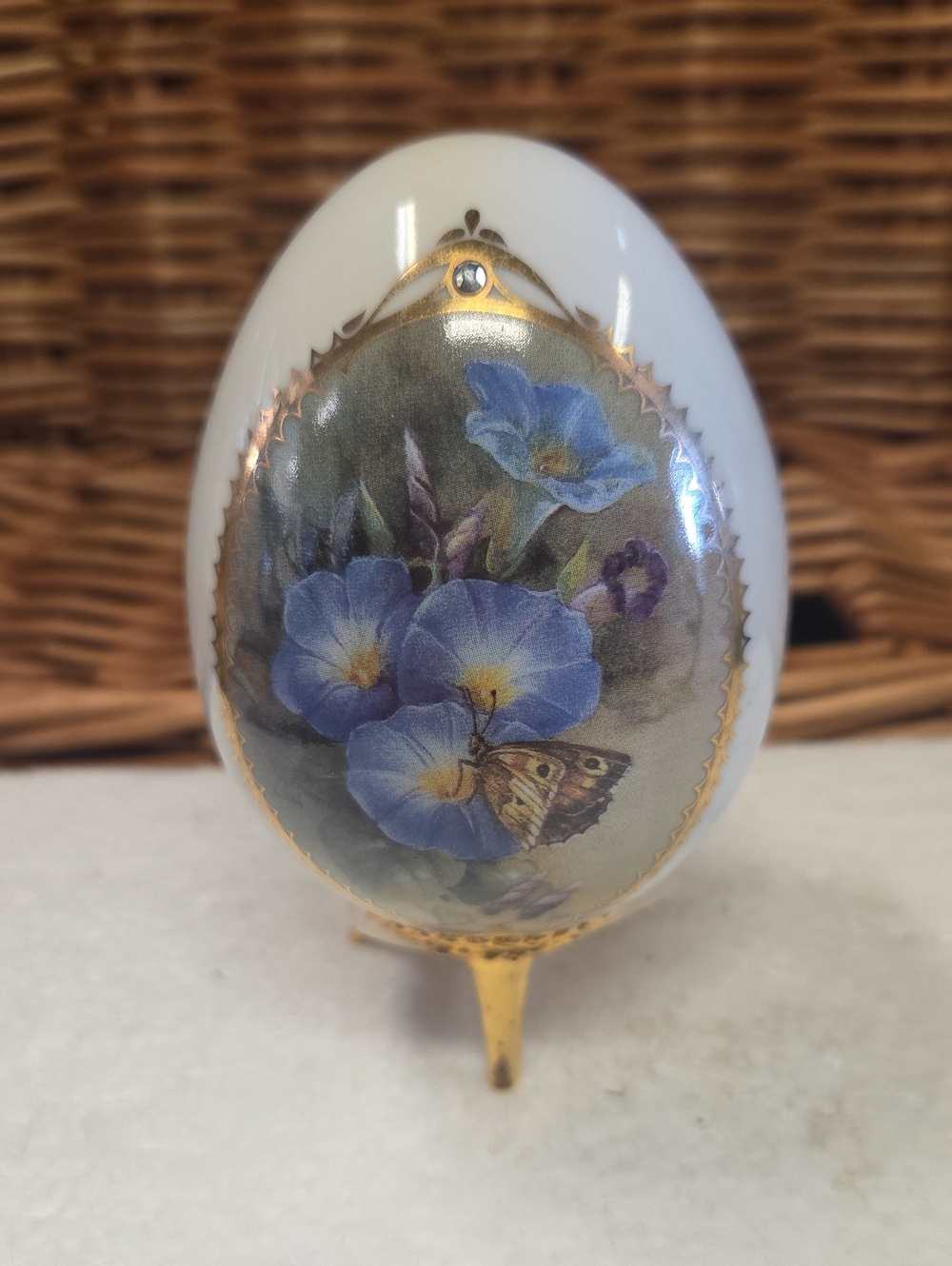 Porcelain Egg Collection By Lena Lui "Morning Glory" by Danbury Mint